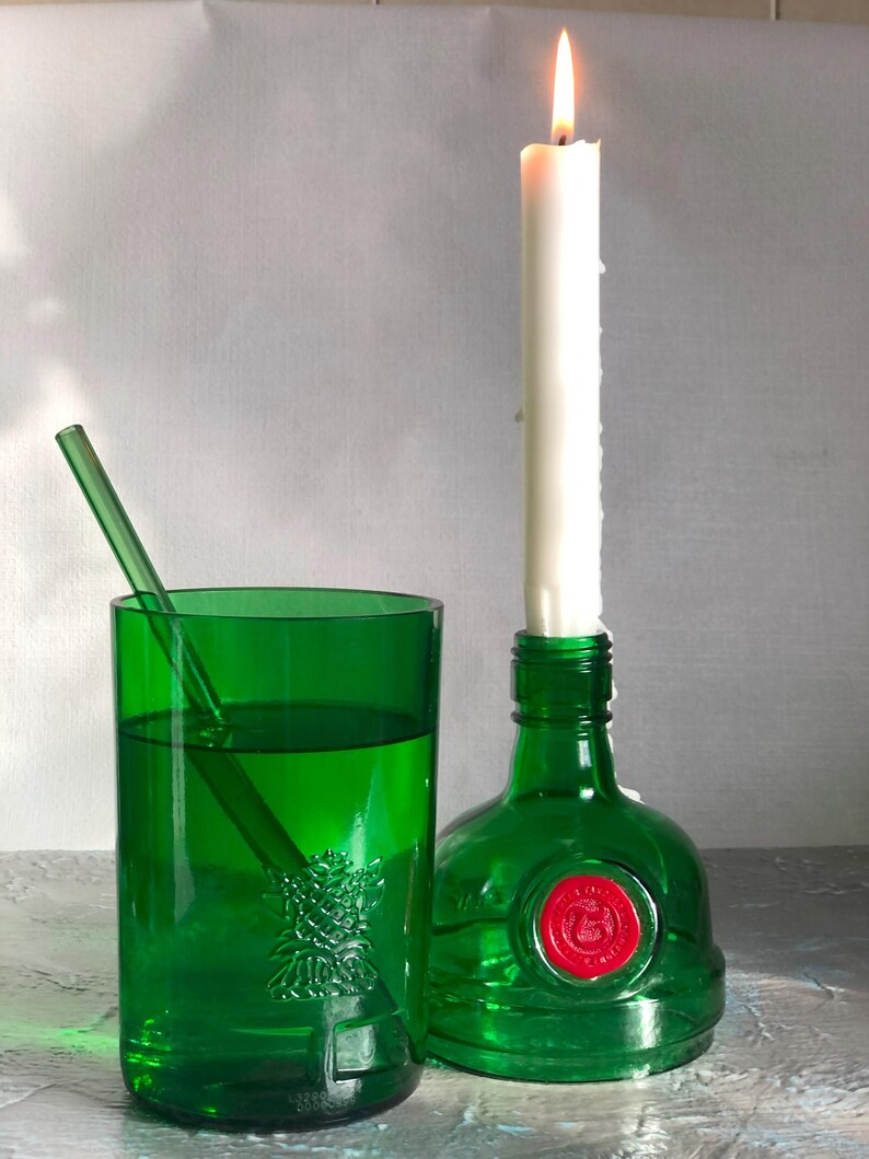 Glass Tumbler Sherwood, size XXL - 18.5 fl.oz.| Large Glass for Water| Beer Glass| Glass From Bottle| Recycled Bottle Glasses| Cozy Home
