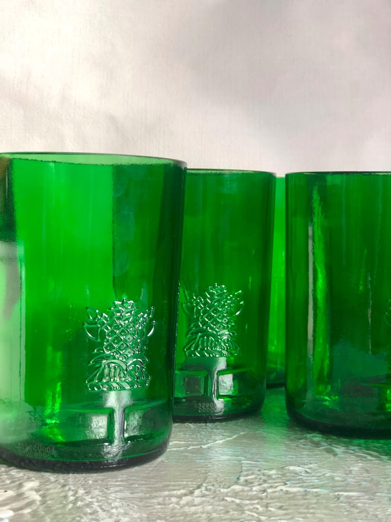 Botella reciclada de ginebra Tanqueray London Dry | Vaso de botella de ginebra | Vasos reciclados de botellas de vino imagen 12