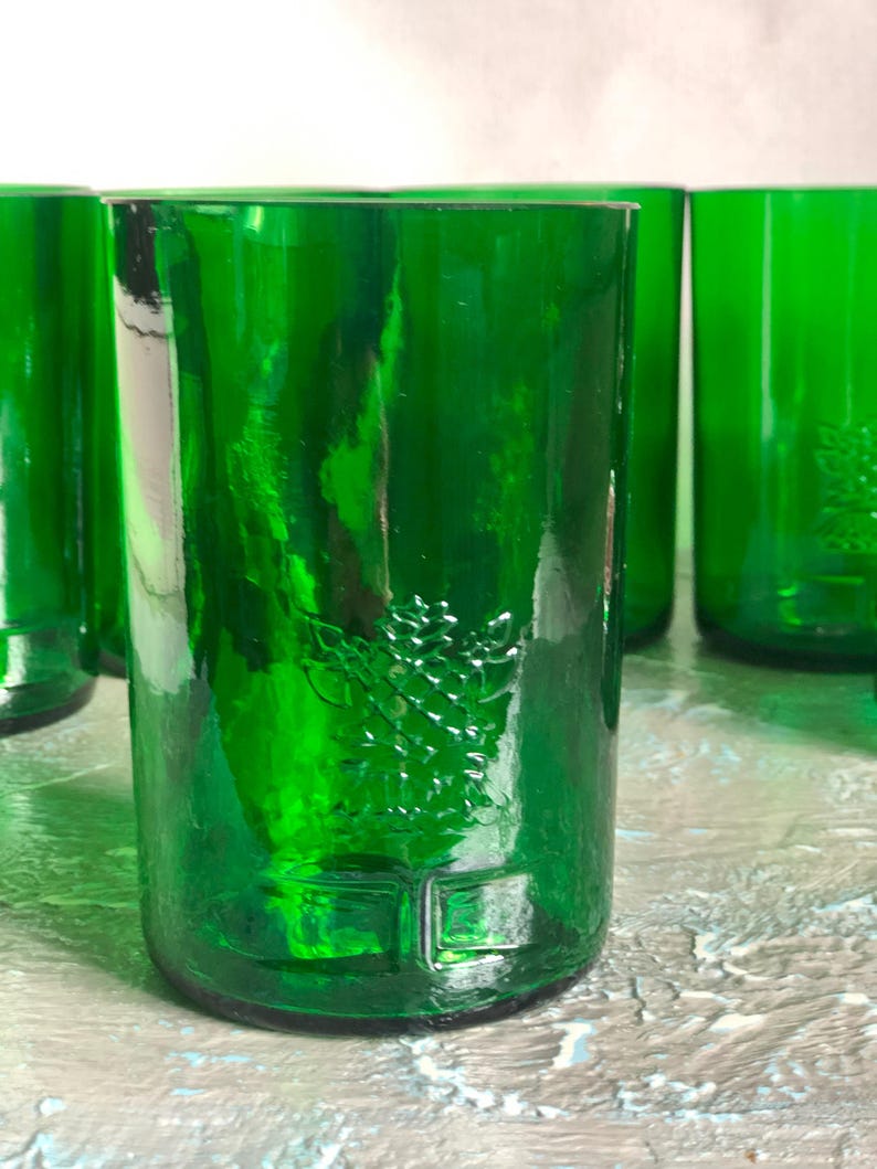 Botella reciclada de ginebra Tanqueray London Dry | Vaso de botella de ginebra | Vasos reciclados de botellas de vino imagen 11