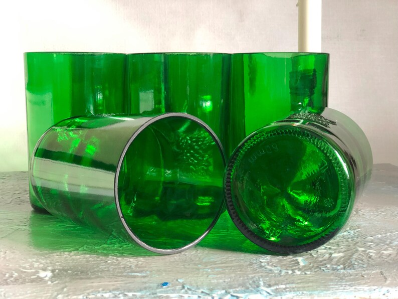 Glass Tumbler Sherwood, size XXL - 18.5 fl.oz.| Large Glass for Water| Beer Glass| Glass From Bottle| Recycled Bottle Glasses| Cozy Home
