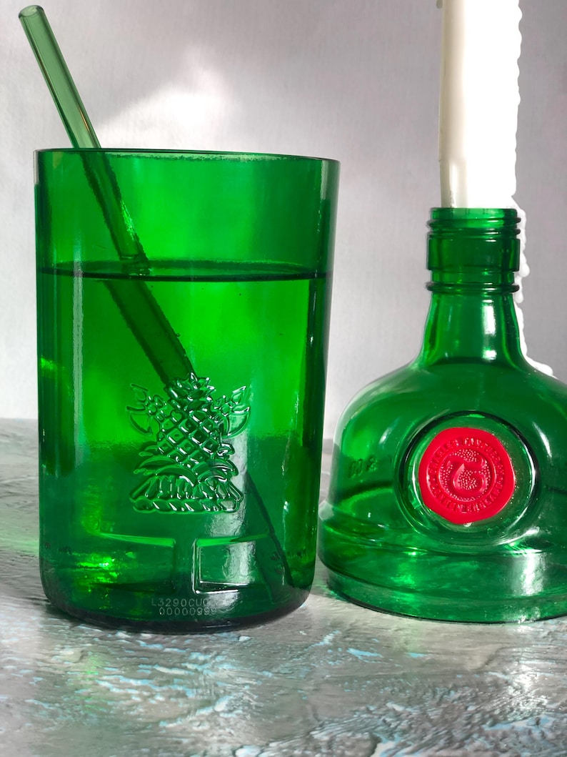 Glass Tumbler Sherwood, size XXL - 18.5 fl.oz.| Large Glass for Water| Beer Glass| Glass From Bottle| Recycled Bottle Glasses| Cozy Home