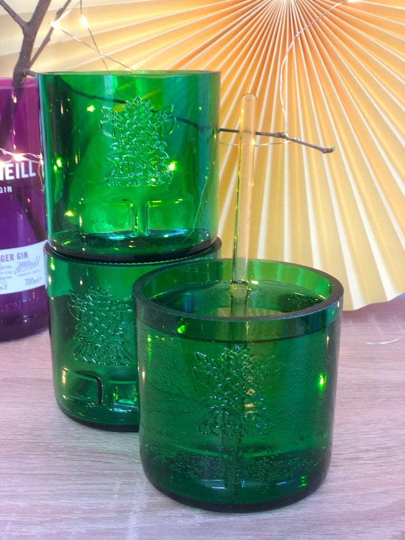 Eco-Friendly Sherwood Water Glasses: Handcrafted from Upcycled Bottles