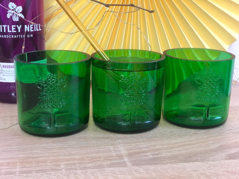 Eco-Friendly Sherwood Water Glasses: Handcrafted from Upcycled Bottles