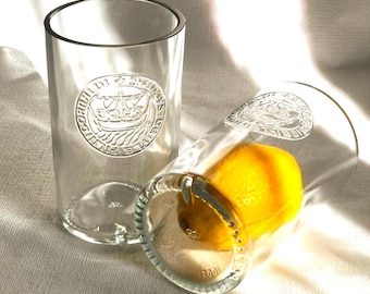 Vaso de whisky Islay Mist reciclado – Vaso grande de 530 ml (18.6 oz) hecho a mano por Islay Mist Original – Regalo único para él