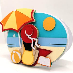 Biglietto compleanno, biglietto di auguri, cartolina personalizzata, biglietto summer time, festa spiaggia, auguri estate, birthday gift