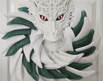 Green and White Dragon