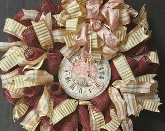 Time Clock Wreath