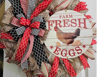 Farm Fresh Eggs Wreath