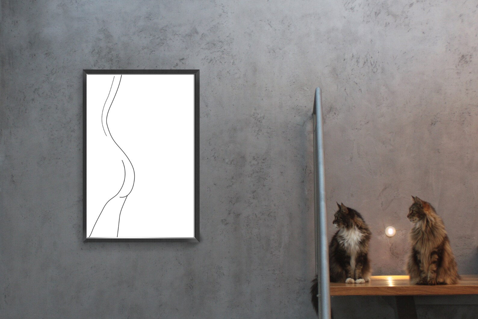 Naked Bottom Print Butt Illustration Ass Line Art Woman - Etsy Israel