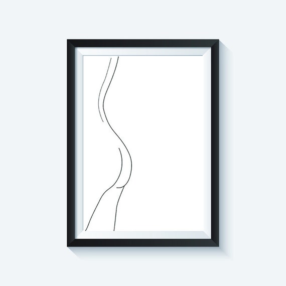 Naked Girl Back Canvas Print Framed Wall Art Home Office Shop Bar Decor Gift DIY