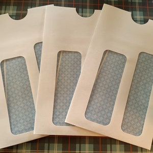 3 Window Envelope Pockets. Junk Journal Supplies. Embellishments. Journal Pockets. Set of 3 Pockets.