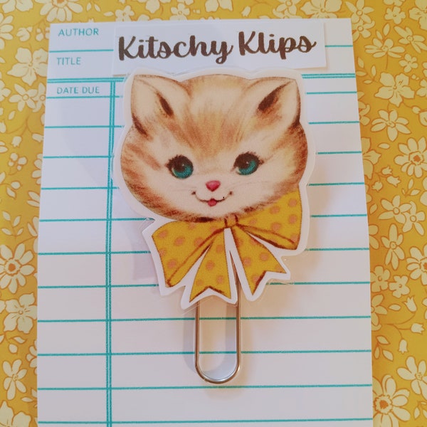 1 Kitschy Klip. Laminated Paper Clip. Junk Journal Clip. Planner Clip. Journal Supplies. Embellishments.