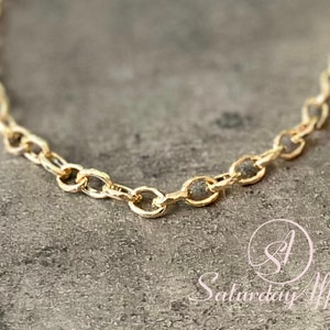 Basic gold chunky chain necklace, trendy chain choker, chain bracelet, bracelet for woman, necklace for woman, gift for her image 1