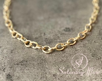 Basic gold chunky chain necklace, trendy chain choker, chain bracelet, bracelet for woman, necklace for woman, gift for her