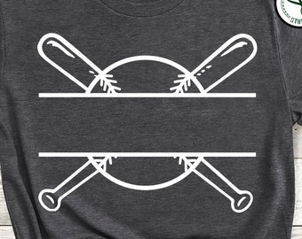 Baseball Split Monogram SVG, Baseball Team Mongram SVG, Softball Split Monogram svg, Softball Baseball Mom Cricut Cameo cut files clipart