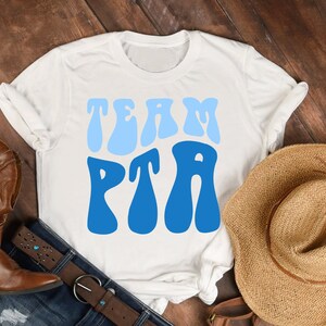 Team PTA wavy SVG PNG Digital Cricut Cut File  silhouette