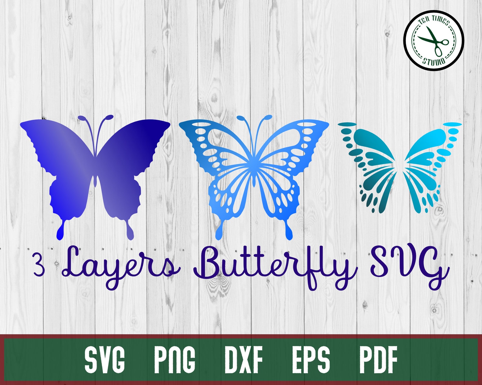 Download Butterfly SVG 3 Layers Cricut Cutting File | Etsy