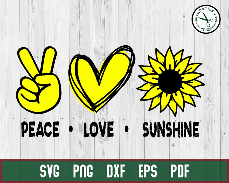 Download Peace Love Sunshine svg Sunflower Sublimation DTG Screen ...