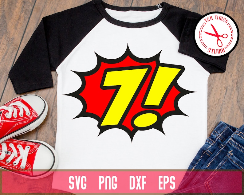 Download 7th Birthday 7 Years Old Super Hero Superhero Boys Son ...