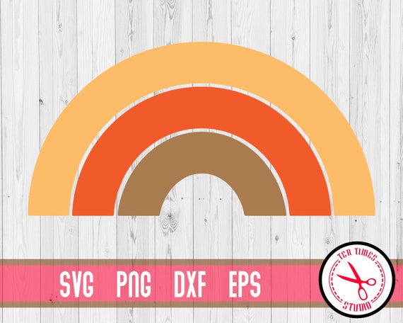 Download Vintage Retro Rainbow 60s 70s Svg Cricut Silhouette Etsy