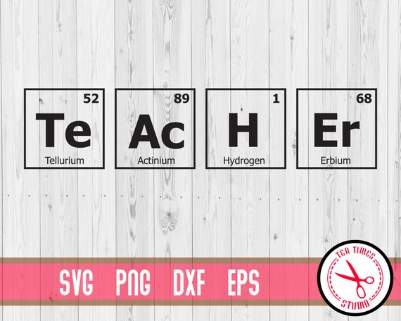 Download Teacher Word Text Periodic Table School Svg Cricut Silhouette Etsy