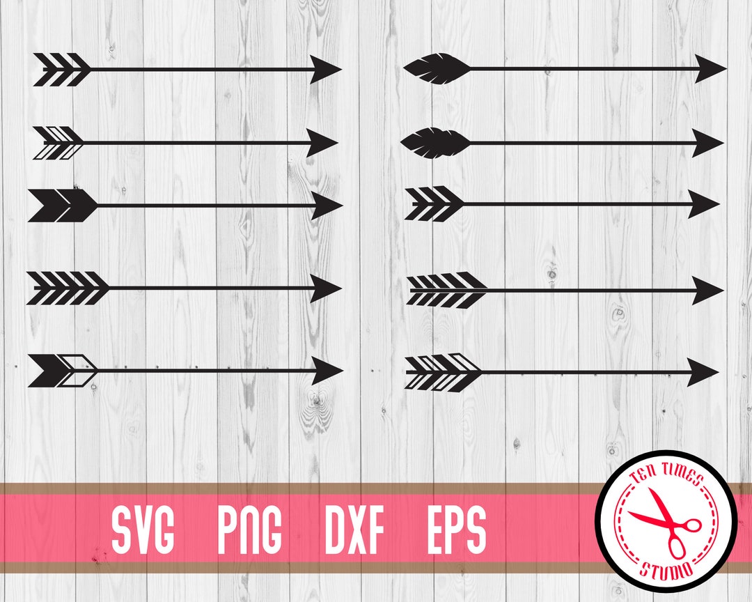 Straight Arrow Cut Files SVG Cricut Silhouette - Etsy Finland