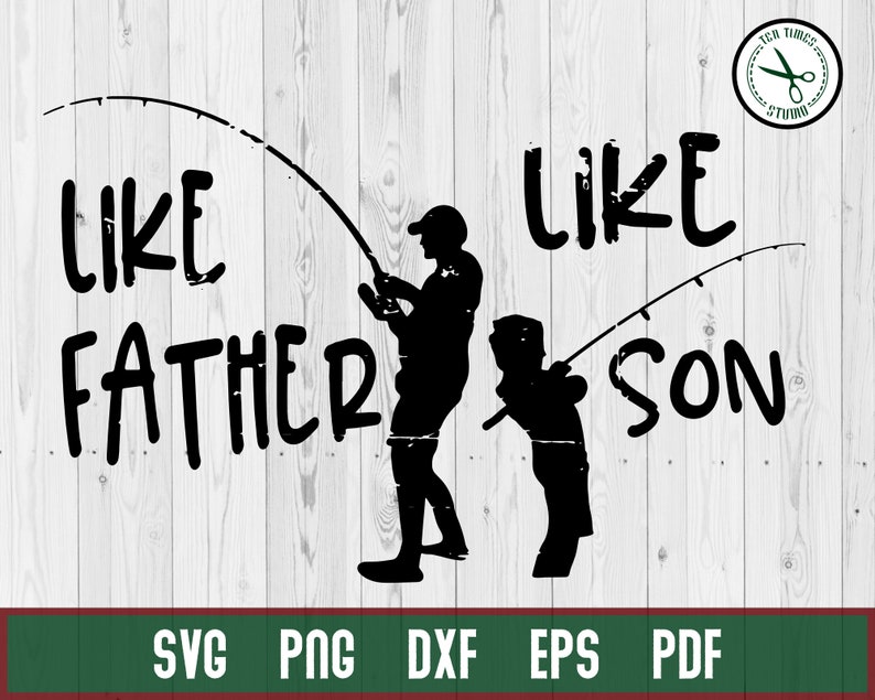 Download Like Father Like Son Fishing Dad Father's Day Golf SVG | Etsy