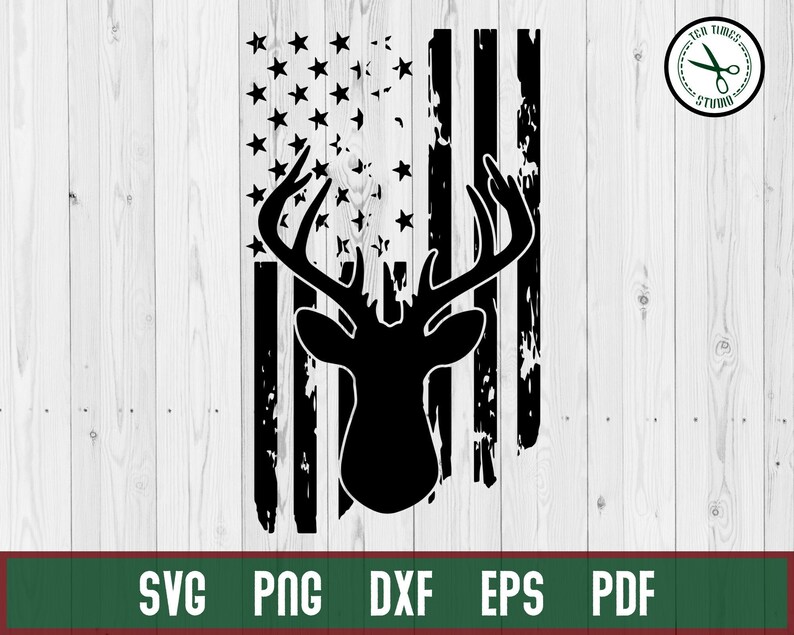 Download Distressed Deer USA Flag Deer Hungting SVG Hunting svg ...
