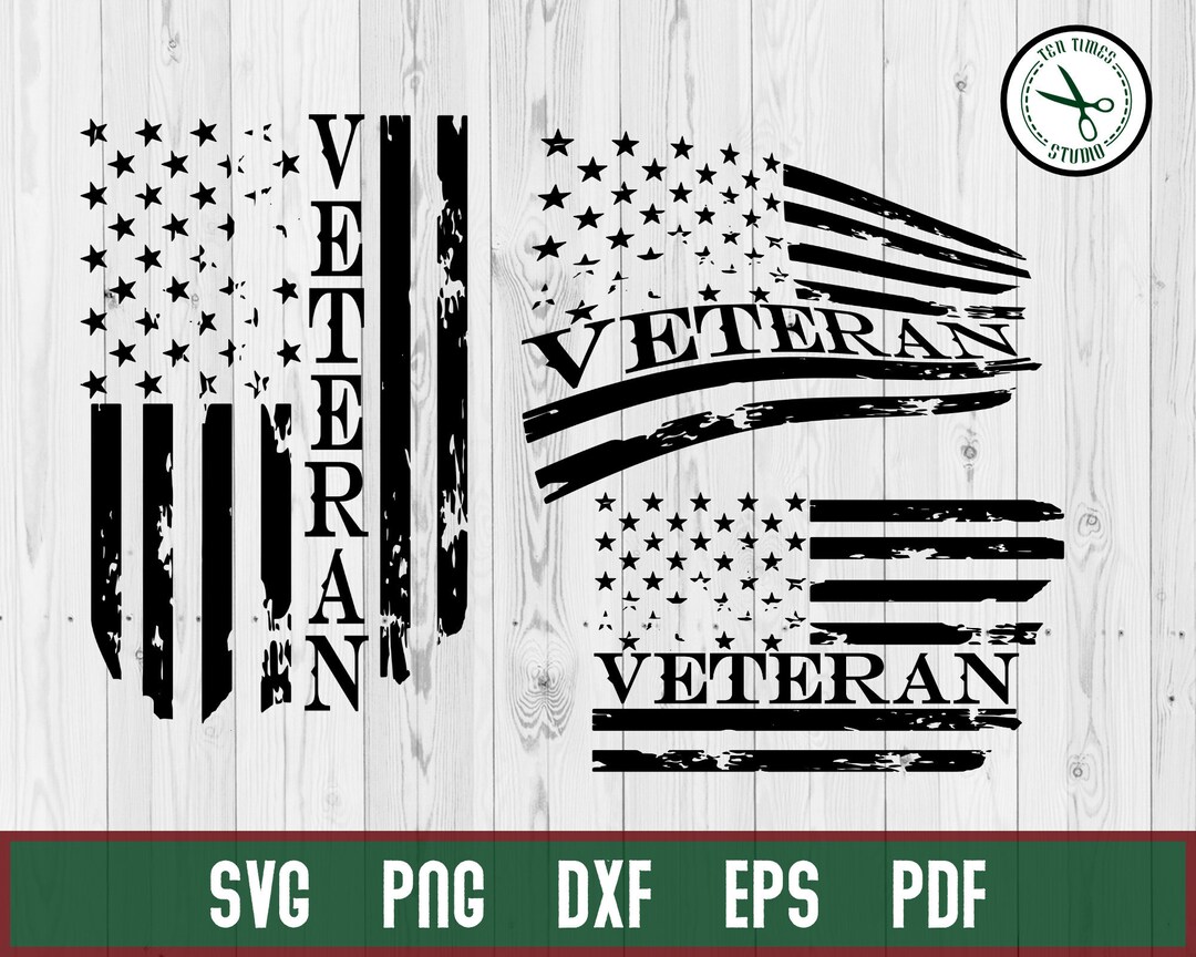Veteran SVG Distressed Veteran Military 4th July Soldier USA - Etsy