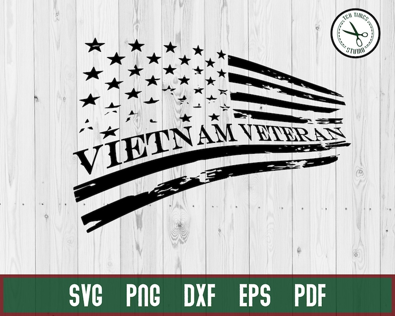 Download Vietnam Veteran SVG Distressed Veteran Military 4th July ...