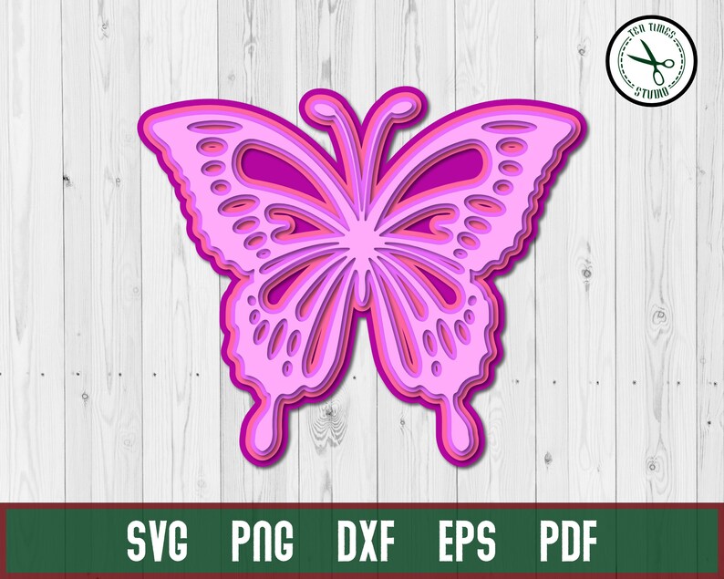 Download 3D Butterfly Layer SVG Cricut Cutting File | Etsy