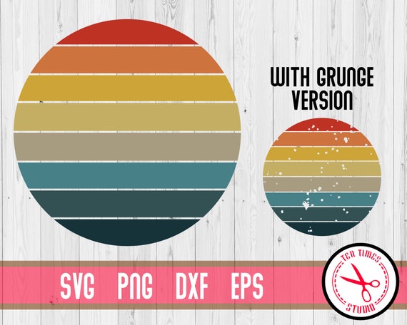 Download Vintage Sunset Bundle Grunge 60s 70s 80s Striped Circle Retro Etsy