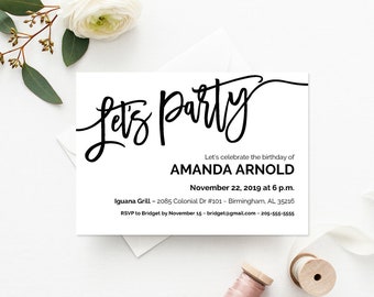 invitation template etsy