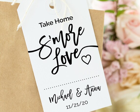 Smores Wedding Favors Smores Wedding Tags Smores Bar Smores