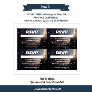 Star Wars Wedding Party Invitation Suite Printable Instant Download, Star Wars Invites, Star Wars Birthday Invitations image 8