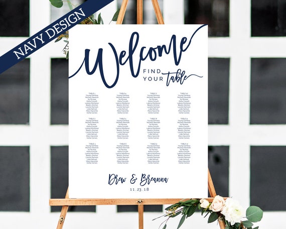 Seating Chart Template Etsy