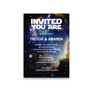 Star Wars Invitation, Star Wars Invites, Star Wars Wedding Invitations, Star Wars Birthday Invitations, Star Wars Printable Invitation