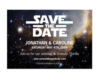Star Wars Save the Date Card, Star Wars Invitation Download, Wedding Postcard, Star Wars Birthday Invitations, Printable Save the Date