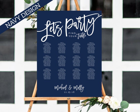 Etsy Wedding Seating Chart Template