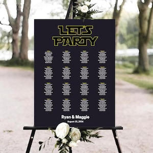 Star Wars Wedding Seating Chart Template, Printable Table Plan (CANVA)