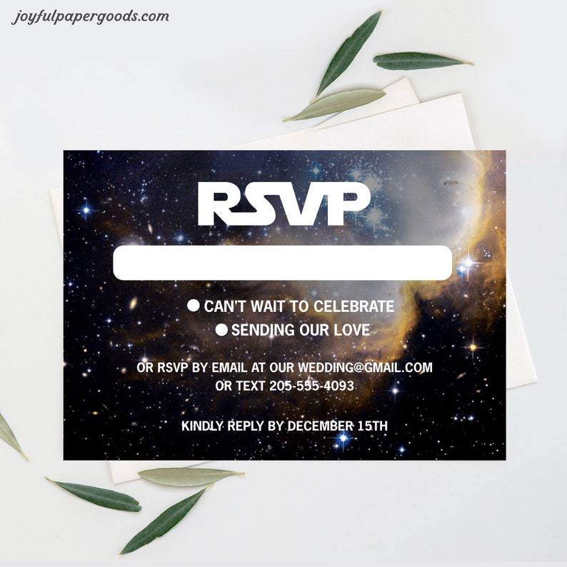 Star Wars Wedding Party Invitation Suite Printable Instant Download, Star Wars Invites, Star Wars Birthday Invitations image 7