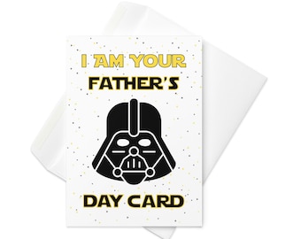 Funny Star Wars Father's Day Card, Darth Vader Birthday Card