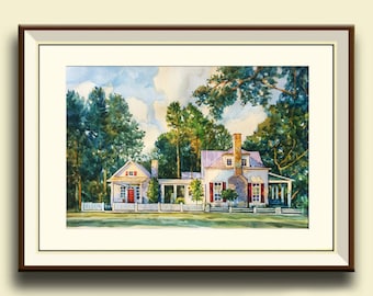 Watercolor home painting, Custom House Portrait, Watercolor art, Watercolor House Portrait, House Moving Gift, House Painting from Photo