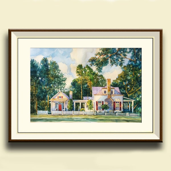 Peinture à la maison à l'aquarelle, Portrait de maison personnalisé, art à l'aquarelle, Portrait de maison à l'aquarelle, cadeau de déménagement de maison, peinture de maison à partir de la photo