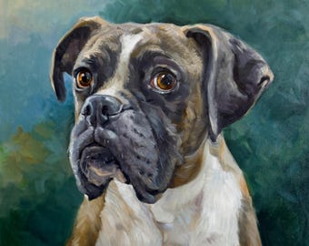 Tierportrait - Handgefertigtes realistisches Ölgemälde