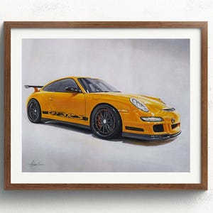 Custom Sports Car Portrait – Hand-Painted Oil Painting on Canvas from Your Photo, Personalized Supercar Artwork, Gift for Car Lovers&quot;