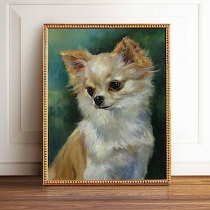 Custom Pet Portrait Oil Painting – Realistic Dog Canvas Art