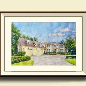 Home portrait in watercolor House portrait Watercolor Wedding Venue Custom landscape painting House Painting from Photo Drawing of home