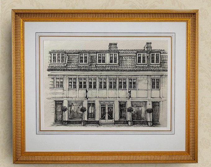 Custom Hand-Sketched House Portrait Personalized Home Art Drawing