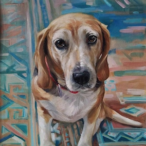 Custom Pet Portrait Painting – Handmade Oil on Canvas